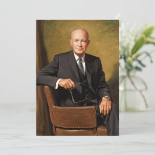 Dwight Eisenhower President White House Portrait   Holiday Card