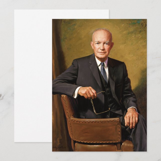 Dwight Eisenhower President White House Portrait   Invitation (Front/Back)
