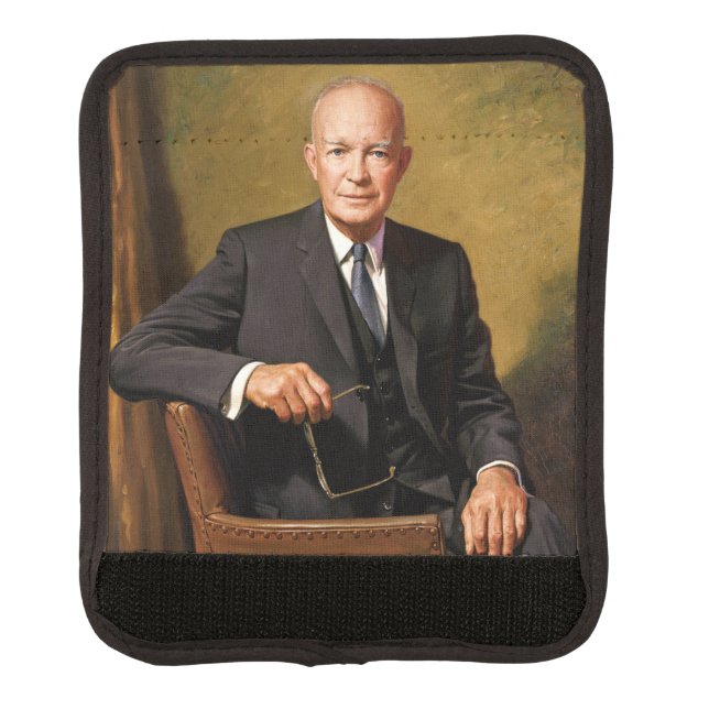 Dwight Eisenhower President White House Portrait   Luggage Handle Wrap (Front)