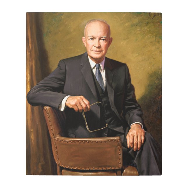 Dwight Eisenhower President White House Portrait   Metal Print (Front)