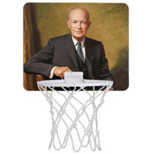 Dwight Eisenhower President White House Portrait Mini Basketball Hoop