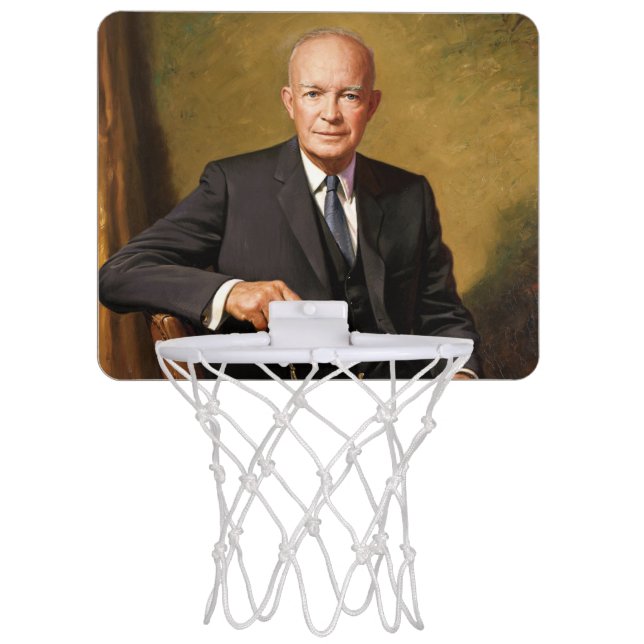 Dwight Eisenhower President White House Portrait   Mini Basketball Hoop (Front)