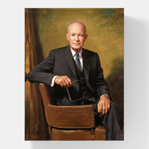 Dwight Eisenhower President White House Portrait   Paperweight