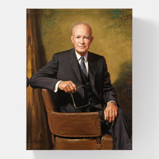 Dwight Eisenhower President White House Portrait   Paperweight