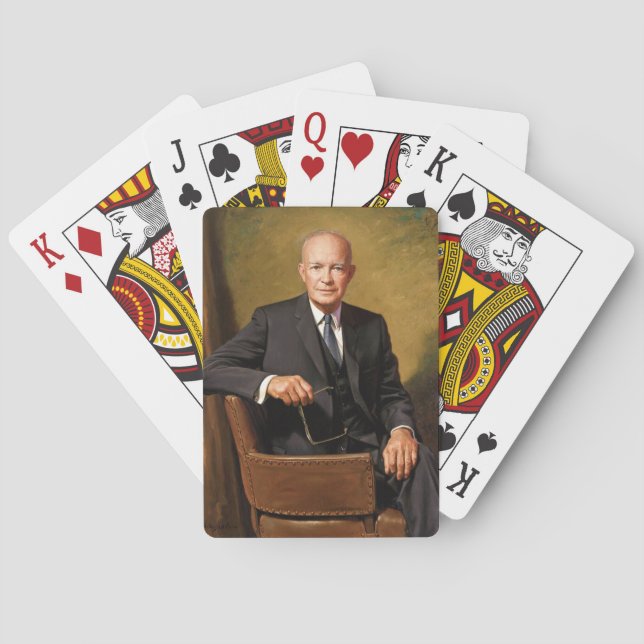 Dwight Eisenhower President White House Portrait   Poker Cards (Back)