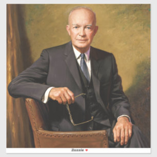 Dwight Eisenhower President White House Portrait   Sticker