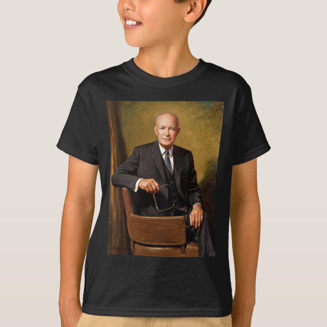 Dwight Eisenhower President White House Portrait   T-Shirt (Front)