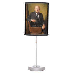 Dwight Eisenhower President White House Portrait Table Lamp