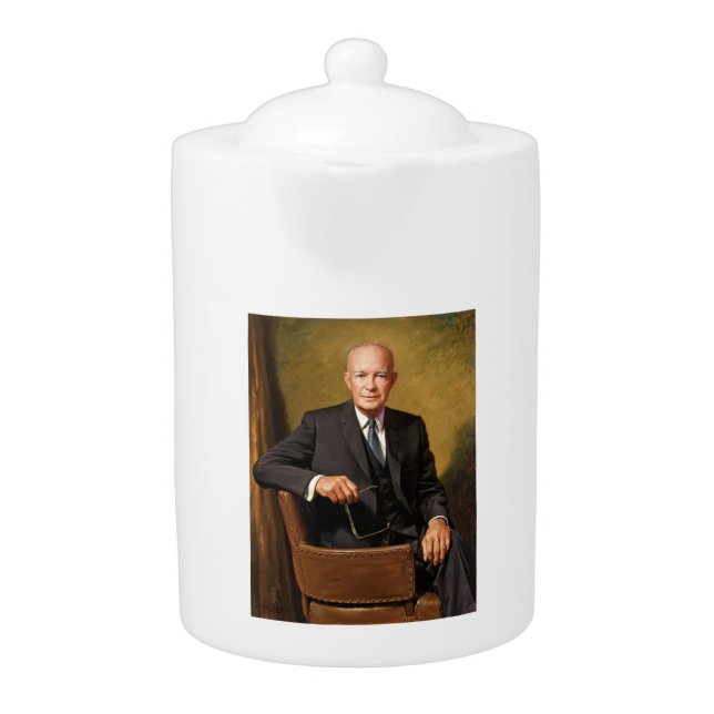 Dwight Eisenhower President White House Portrait   Teapot (Front)