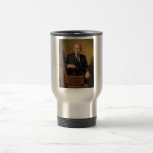 Dwight Eisenhower President White House Portrait   Travel Mug