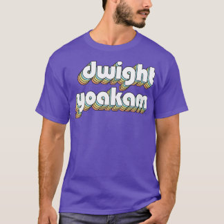 Dwight Yoakam Retro Rainbow Typography Faded Style T-Shirt