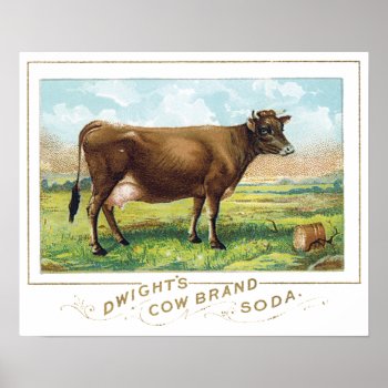 Dwight's Cow Brand Soda Poster by FaerieRita at Zazzle