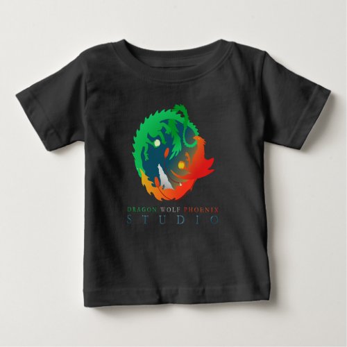 DWPstudio dragon wolf phoenix baby t_shirt