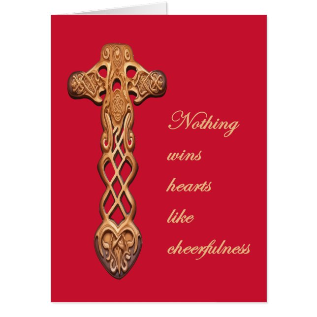 Dwynwen Nothing Wins Hearts Like Cheerfulness  Card (Front)