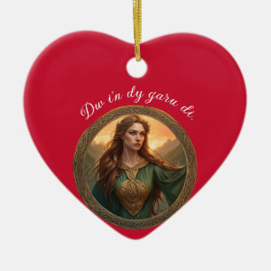 Dwynwen The Patron Saint Of Lovers Ceramic Ornament