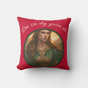 Dwynwen The Patron Saint Of Lovers Cut Out v2 Throw Pillow