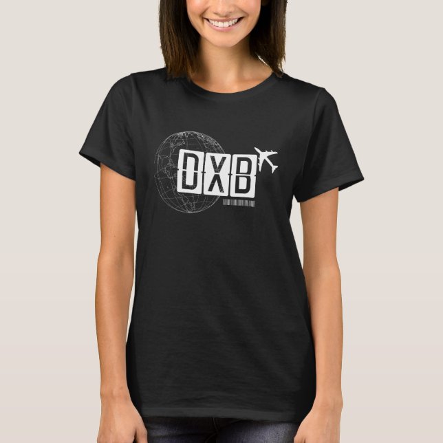 DXB Dubai Airport Code Travel T-Shirt (Front)