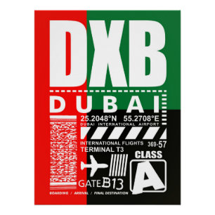 DXB Dubai Airport Poster