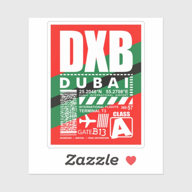 DXB Dubai Airport Sticker (Sheet)