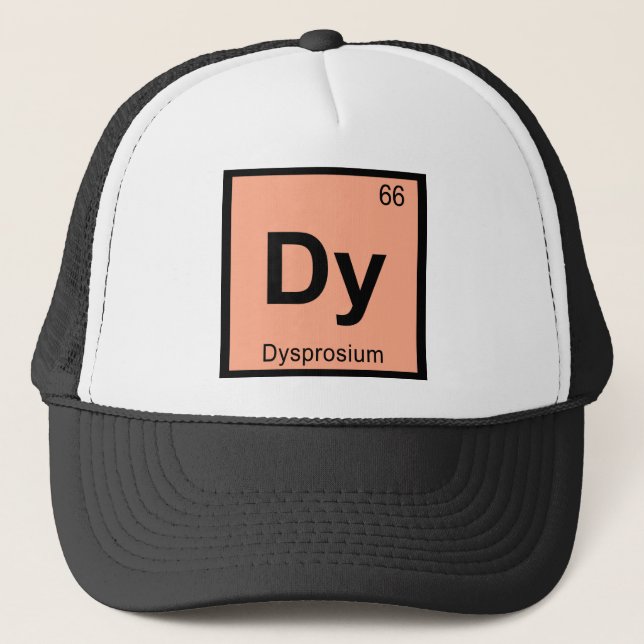 Dy - Dysprosium Chemistry Periodic Table Symbol Trucker Hat (Front)