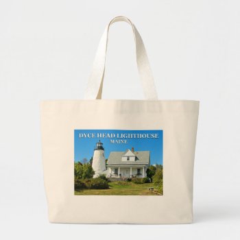 Dyce Head Lighthouse  Maine Jumbo Tote Bag by LighthouseGuy at Zazzle