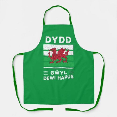 Dydd Gŵyl Dewi Hapus Happy St Davids Day 2 Apron