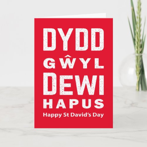 Dydd Gŵyl Dewi Hapus Happy St Davids Day 4 Card