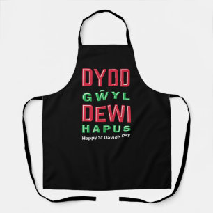 Dydd Gŵyl Dewi Hapus Happy St Davids Day 5 Apron