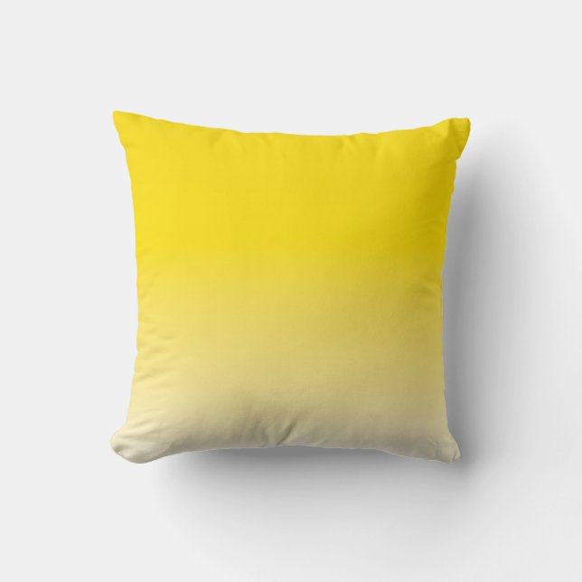 Dye fog Yellow Throw Pillow (Front)