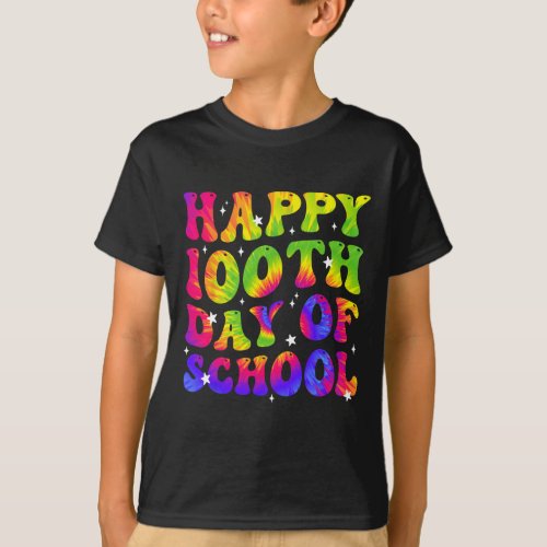 Dye Happy 100th Day Of School Students Kids Teache T_Shirt