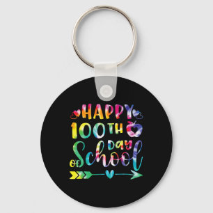 Dye Happy 100th Day Of School Teacher Student 100 Keychain