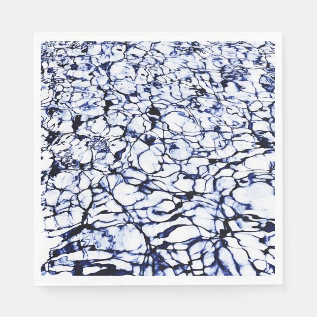 Dye Painted Waters Paper Napkins (Front)