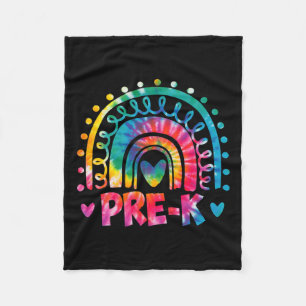 Dye Prek Teacher Rainbow Preschool Back To School Fleece Blanket