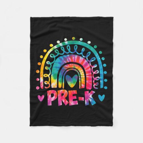 Dye Prek Teacher Rainbow Preschool Back To School  Fleece Blanket