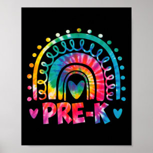 Dye Prek Teacher Rainbow Preschool Back To School Poster