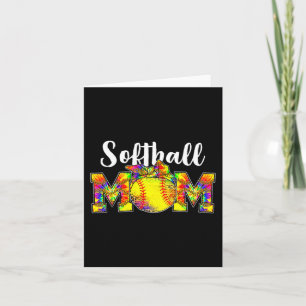 Dye Softball Mom Tee Softball Game Day Vibes Mothe Card