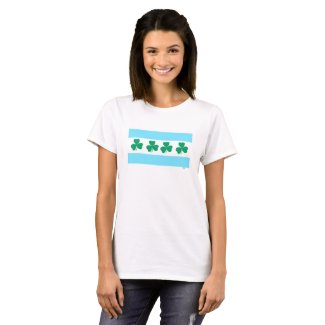 Dye the River Green St Patrick&#39;s Shamrocks Chicago T-Shirt