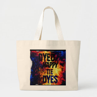 Dyed Happy Tie Dyes Large Tote Bag