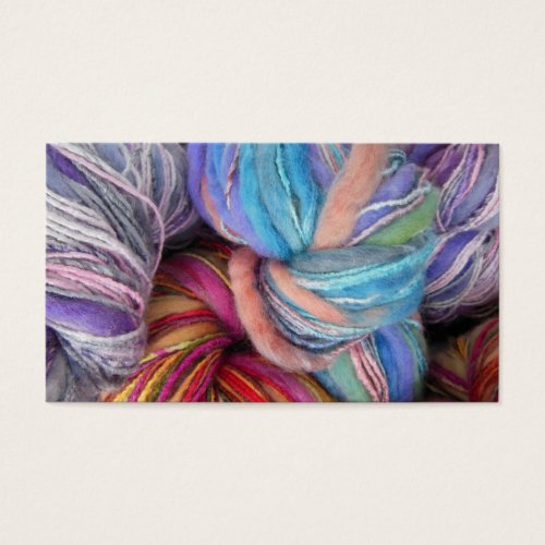 Dyed Knitting Yarn Business Card Template