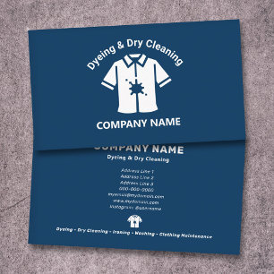 Dyeing & Dry Cleaning Blue Business Card