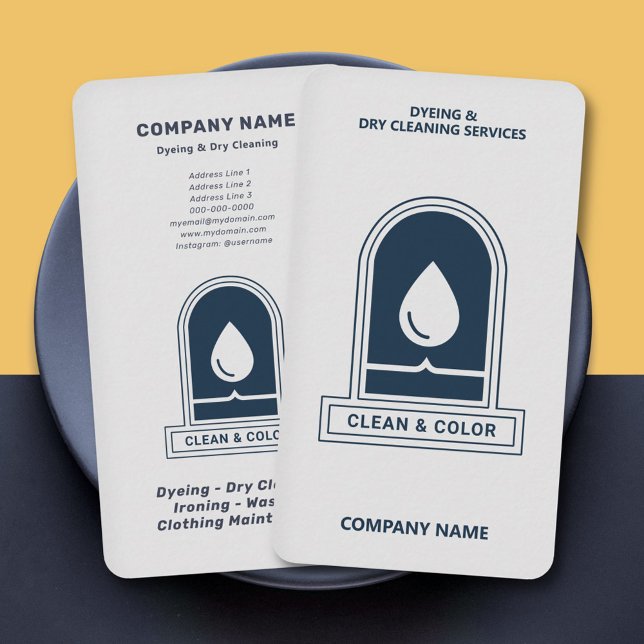 Dyeing & Dry Cleaning Vertical Business Card (Dyeing & Dry Cleaning Vertical Business Card)