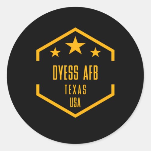 Dyess Afb Classic Round Sticker