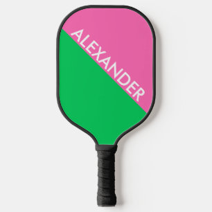 DYI Colors, Emerald Green BG Hot Pnk Color Block S Pickleball Paddle