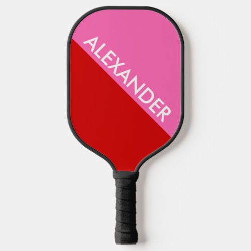 DYI Colors Red BG Hot Pink Color Block S Pickleball Paddle