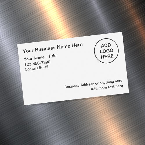 DYI Logo Magnetic Business Cards Template