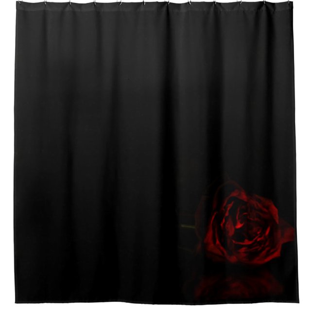 dying rose shower curtain (Front)
