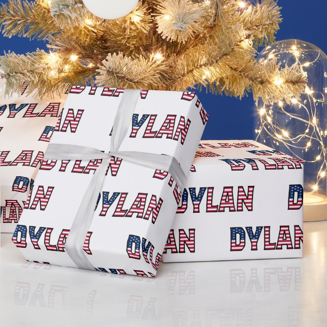 Dylan First Name USA US Gift Paper (Holidays)
