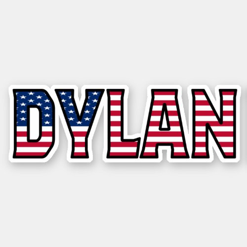 Dylan Name First Name USA Sticker Stickerset
