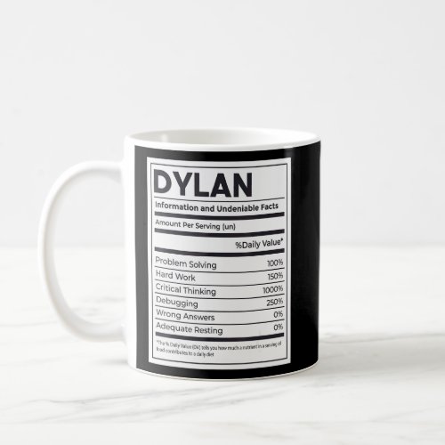 Dylan Nutrition Information Problem Solving Hard W Coffee Mug
