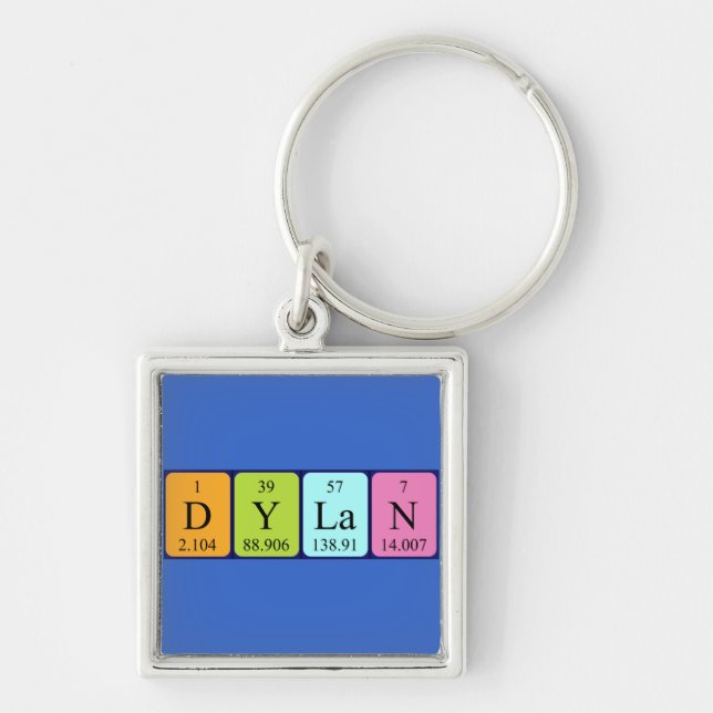 Dylan periodic table name keyring (Front)
